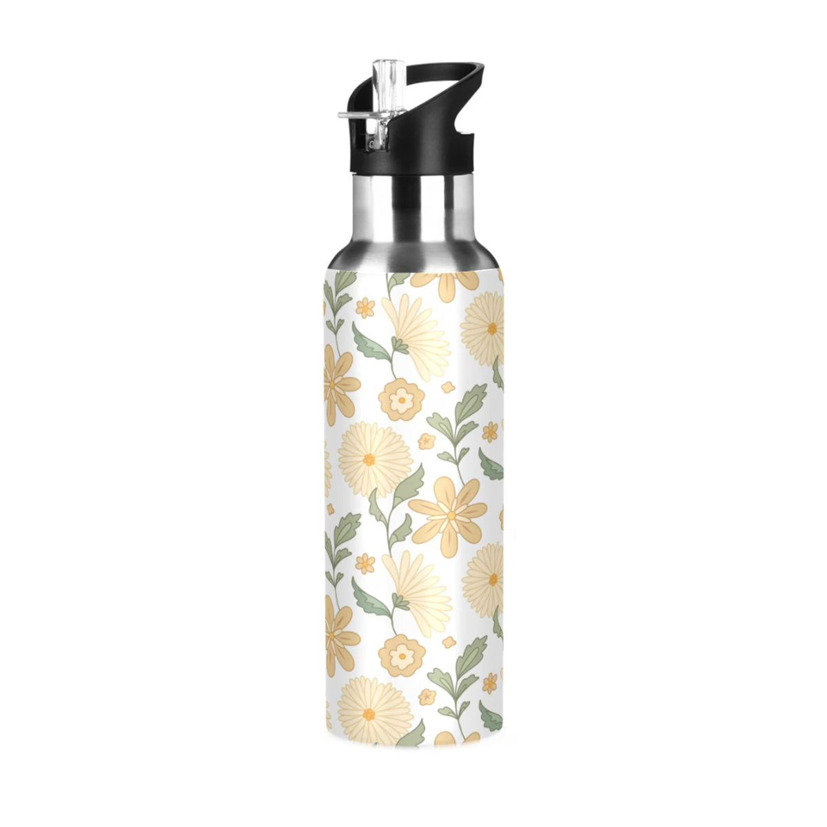 Stainless Steel Insulated Thermos Vacuum Flask Water Bottle with Straw Lid M11608