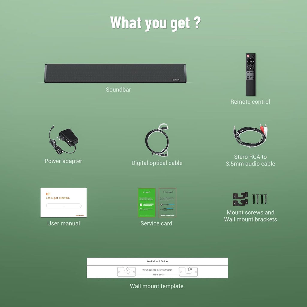 80 Watt Bluetooth 2.0 Channel Sound Bar C408