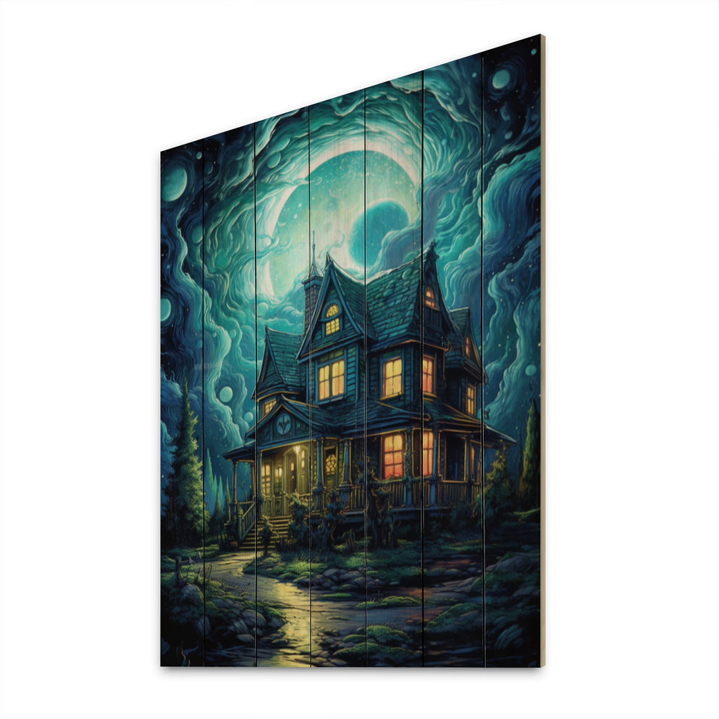 Castles Print on Natural Pine Wood A469