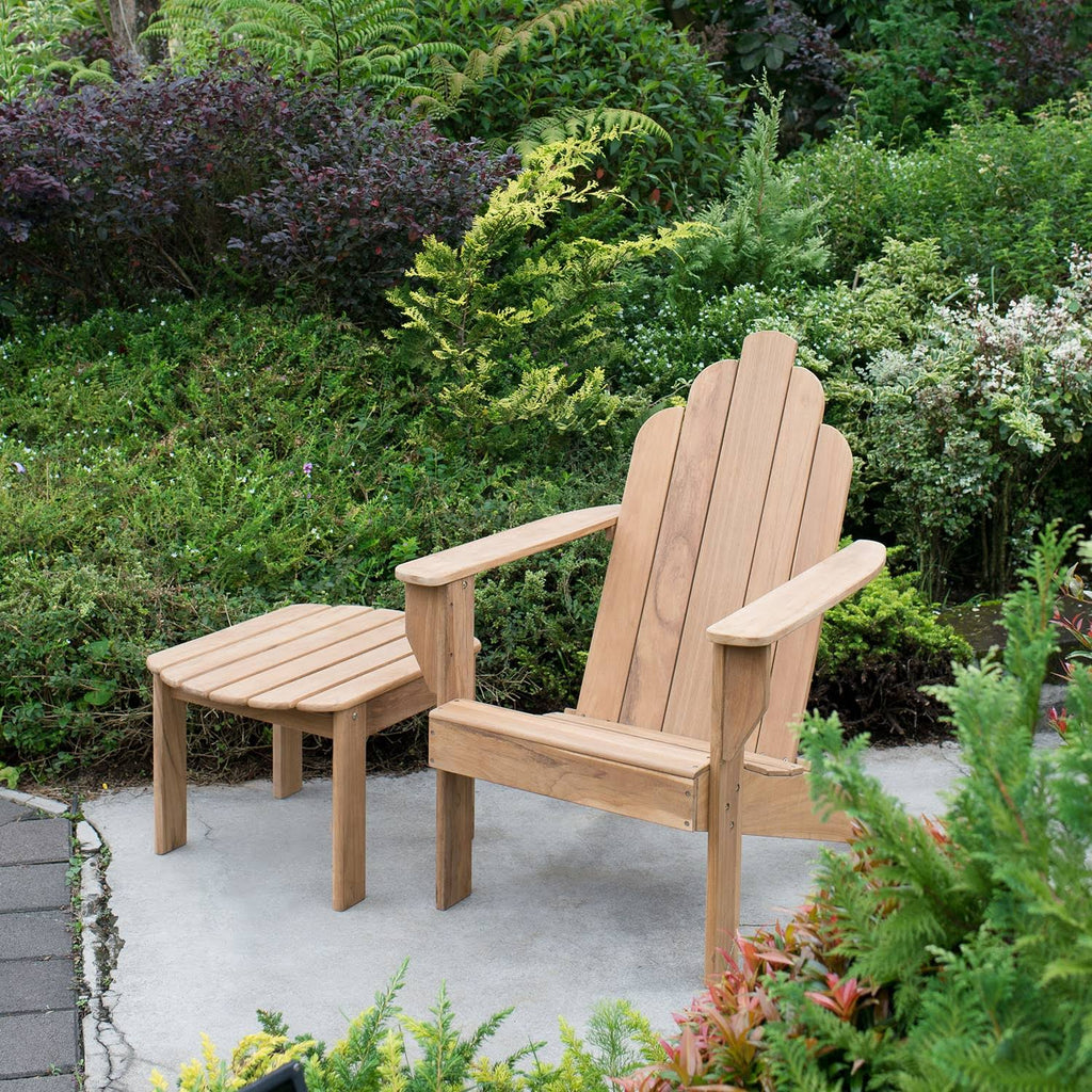 Light Brown Teak Adirondack Side Table P1575