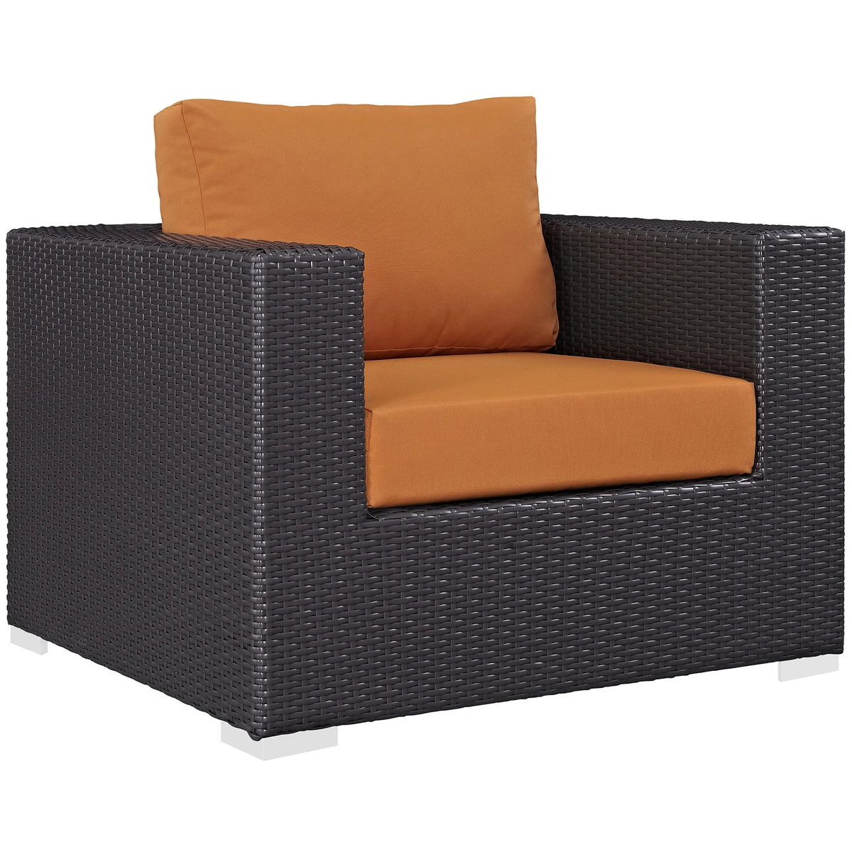 3 Piece Outdoor Patio Sofa Set in Espresso Orange Q877295
