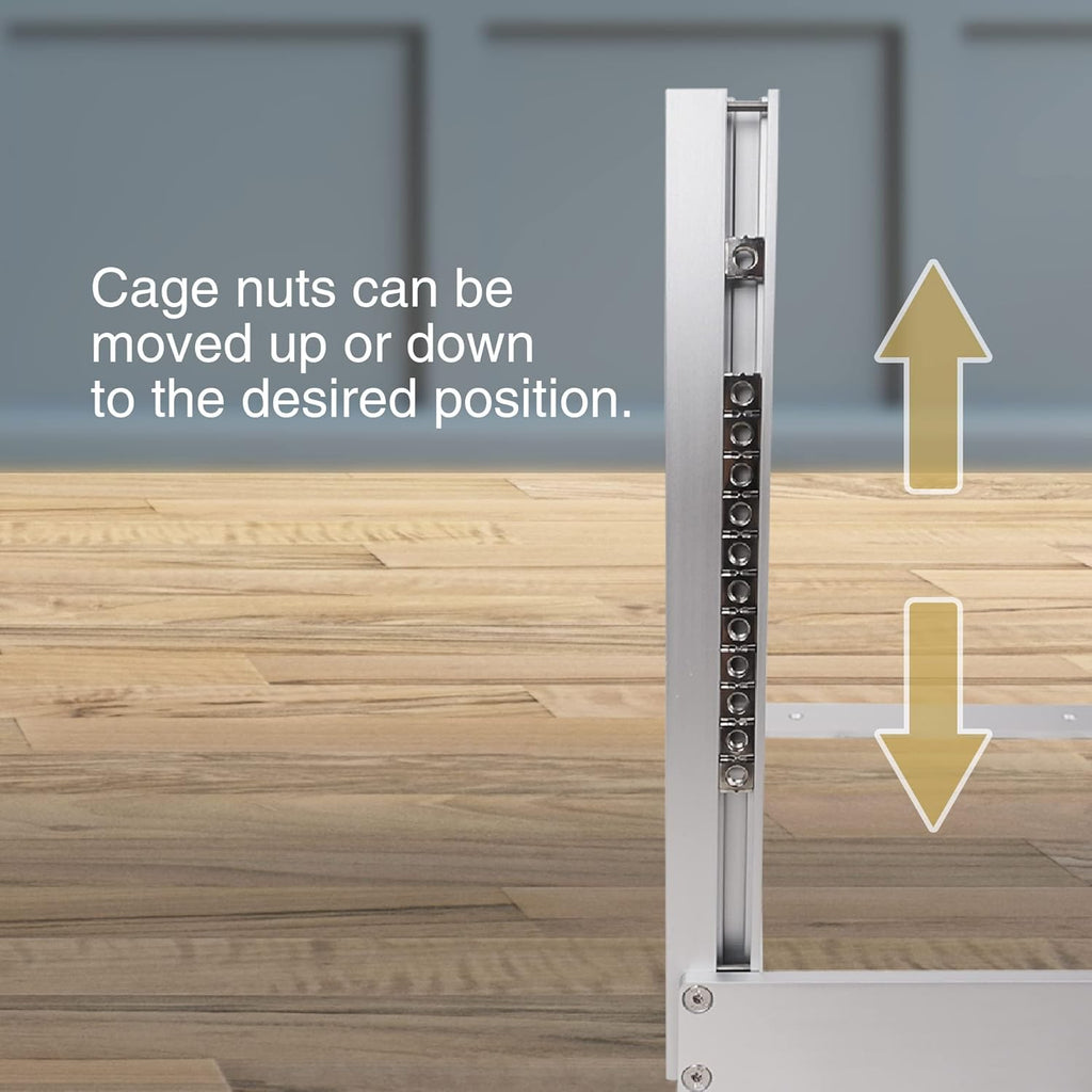Aluminum 2-Post Desktop Open-Frame Rack E92380