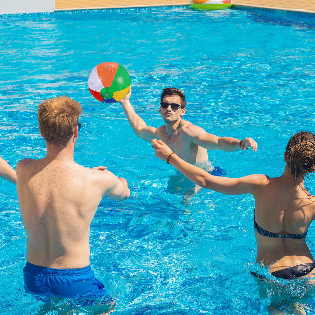 12 Pcs Inflatable Beach Balls Pool Toys F391