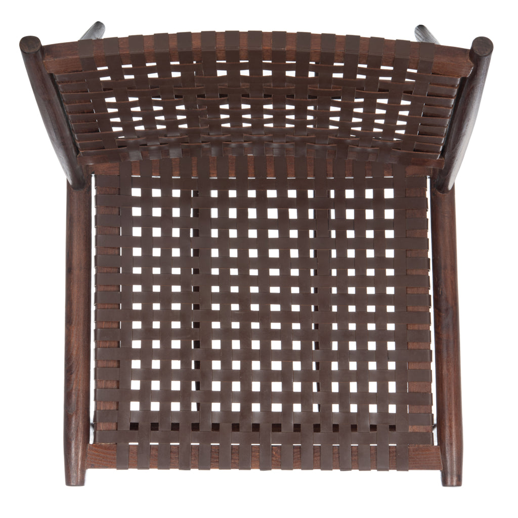Brown Leather Woven Accent Chair M338715