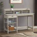 Gray Oak Writing Desk with Hutch N999