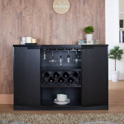 Black Bar with Wine Storage Q129930