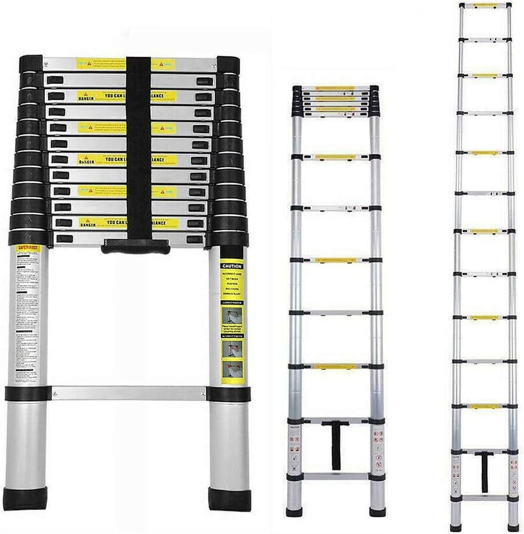 12FT Aluminum Telescoping Folding Ladder, 330lbs Max Load Capacity A62089