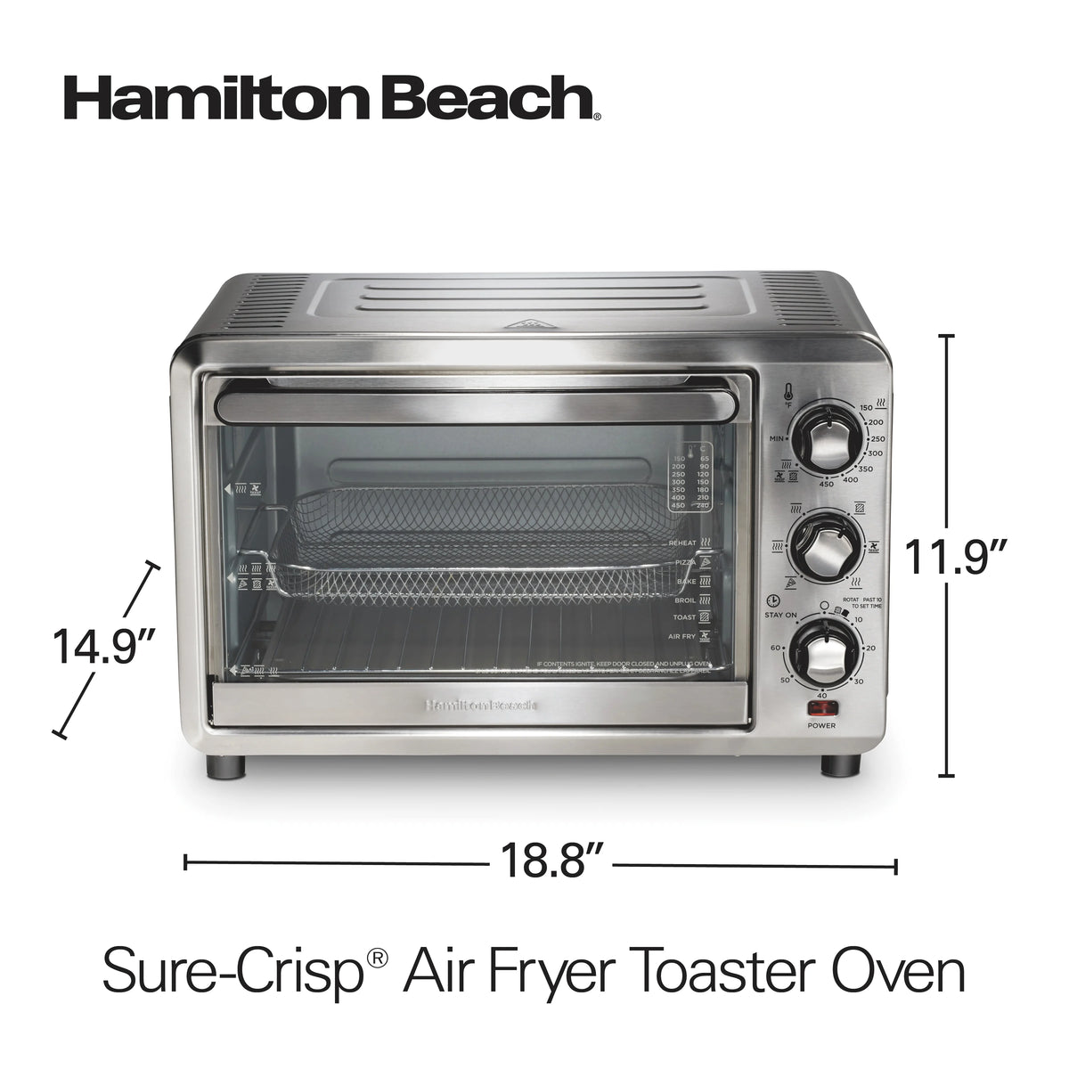 Stainless Steel 6 Slice Air Fryer Toaster Oven T110