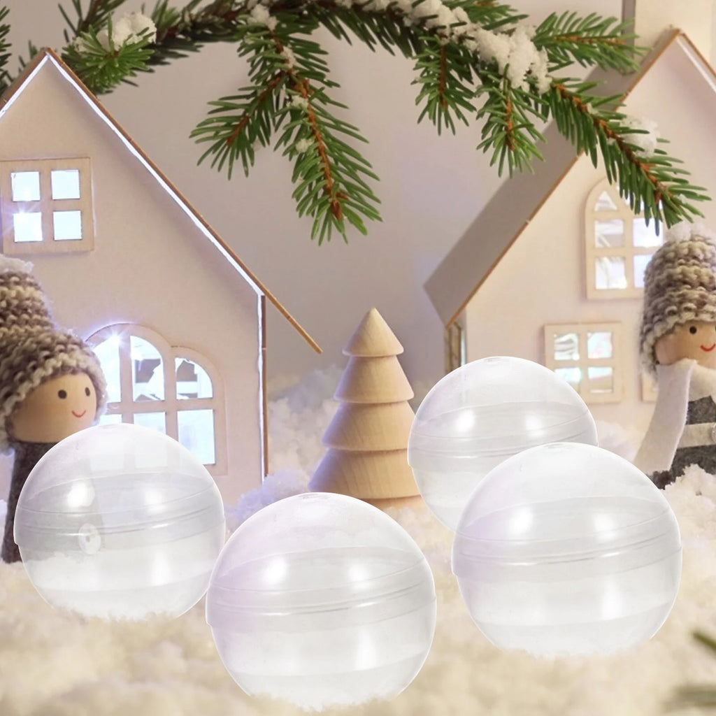100pcs Clear Plastic Fillable Balls J64644