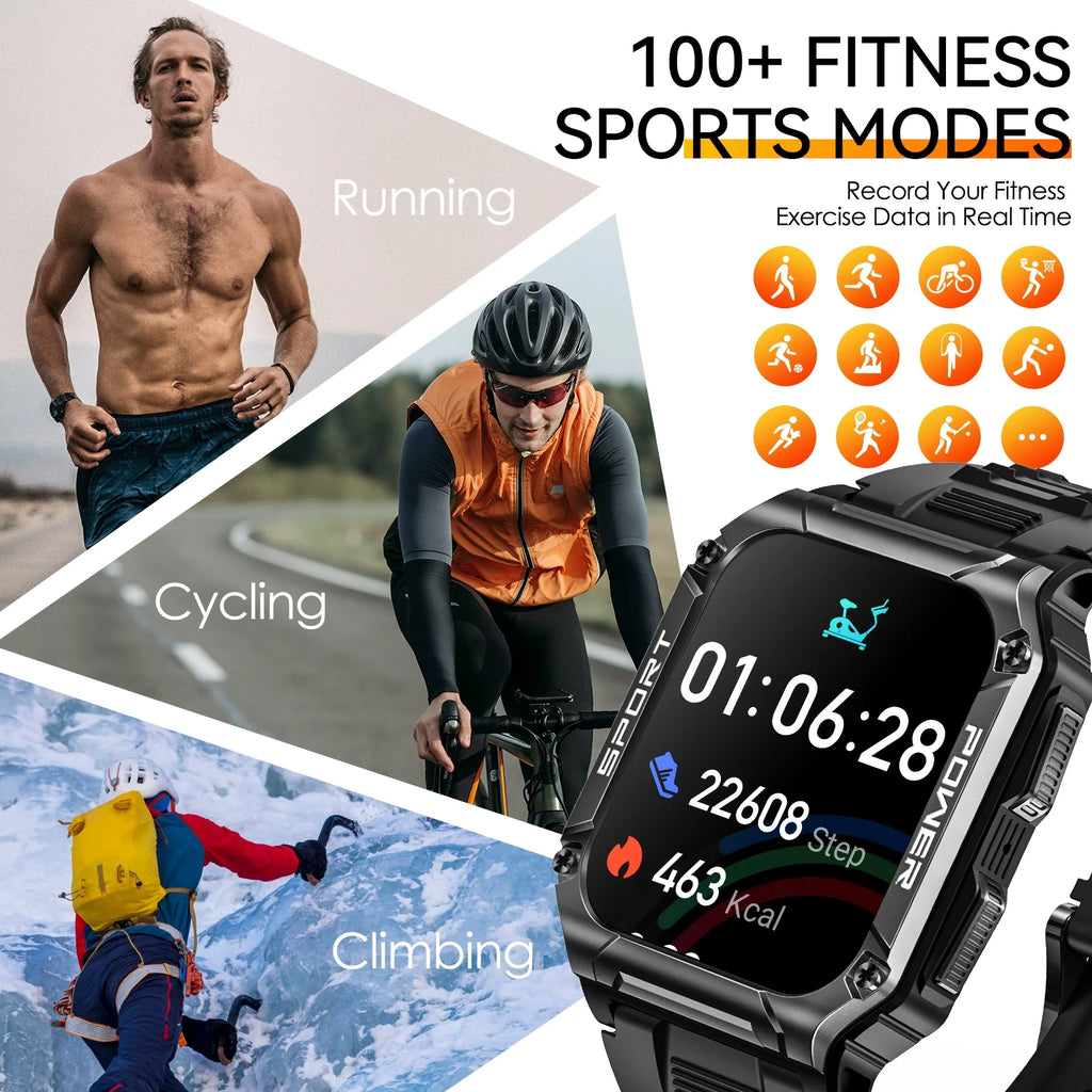 Rugged Tactical Smartwatch with 1.95" HD Screen N333167