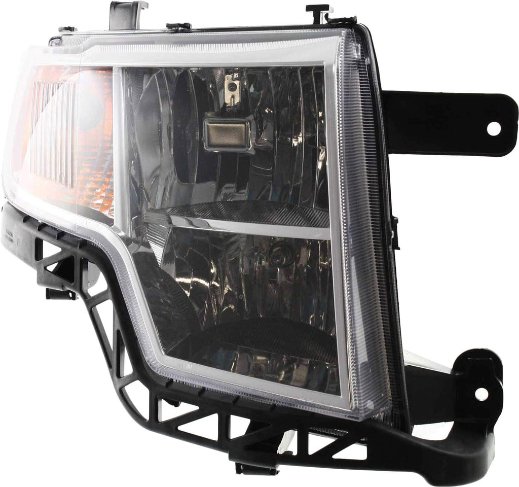 Headlight Assembly Compatible with 2007-2010 Ford Edge Halogen Chrome Passenger Side K186075