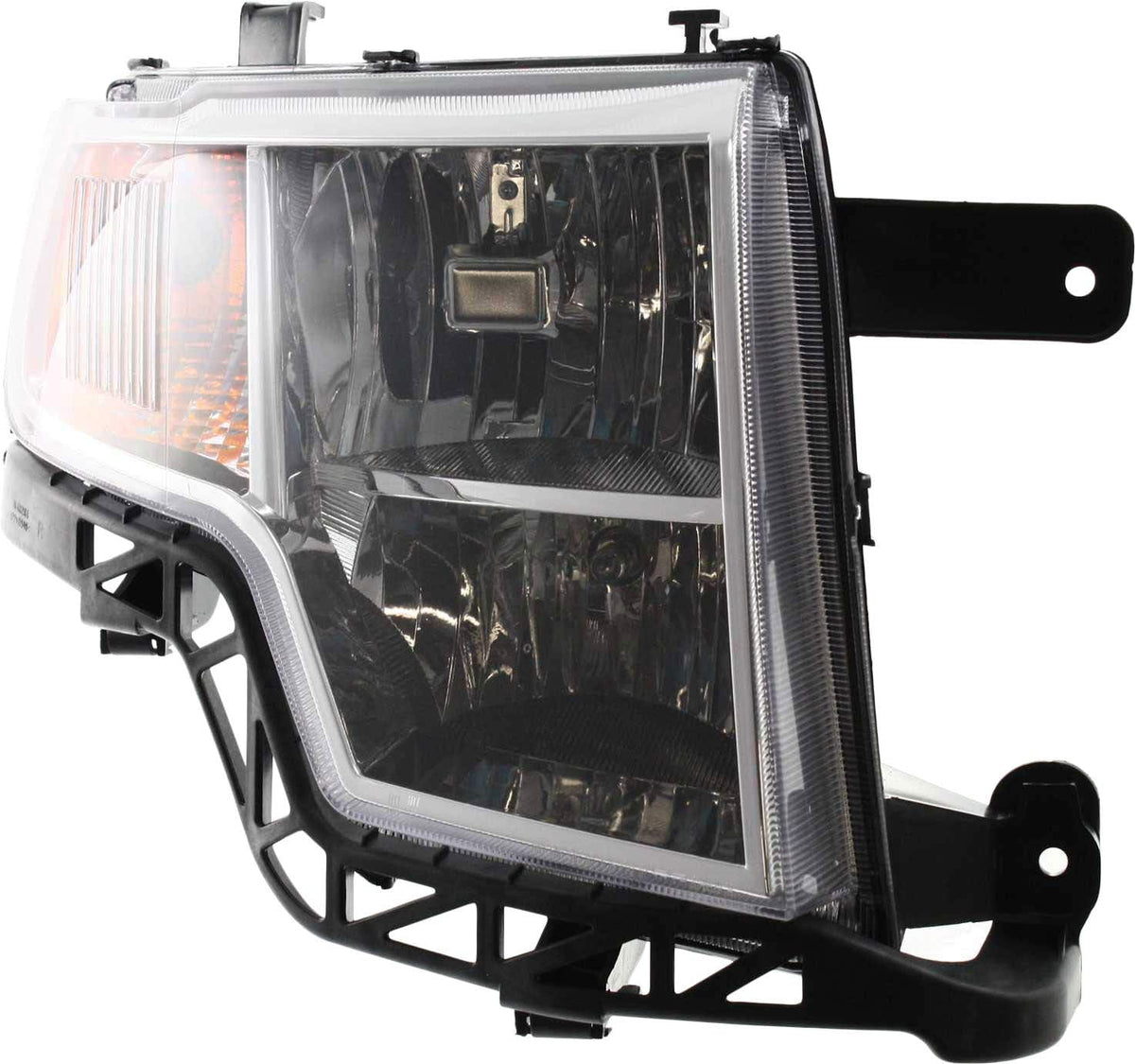 Headlight Assembly Compatible with 2007-2010 Ford Edge Halogen Chrome Passenger Side K186075