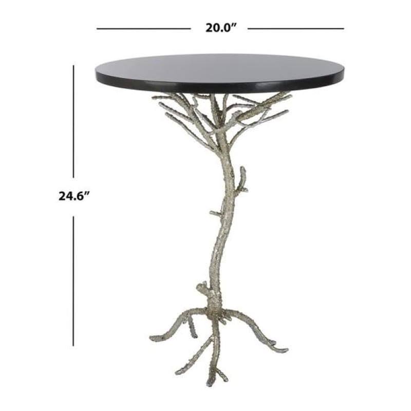 Silver / Black Accent Table X819