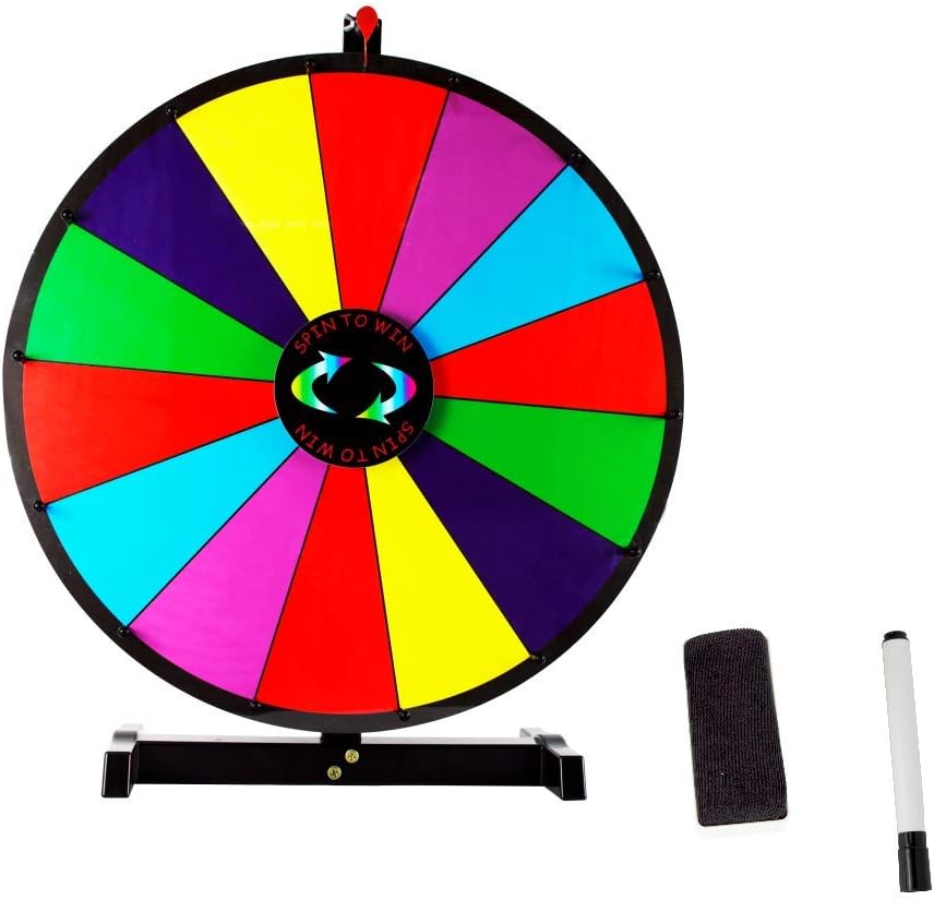 14 Slots Color Dry Erase Game Spinner Wheel Pack of 2 U368