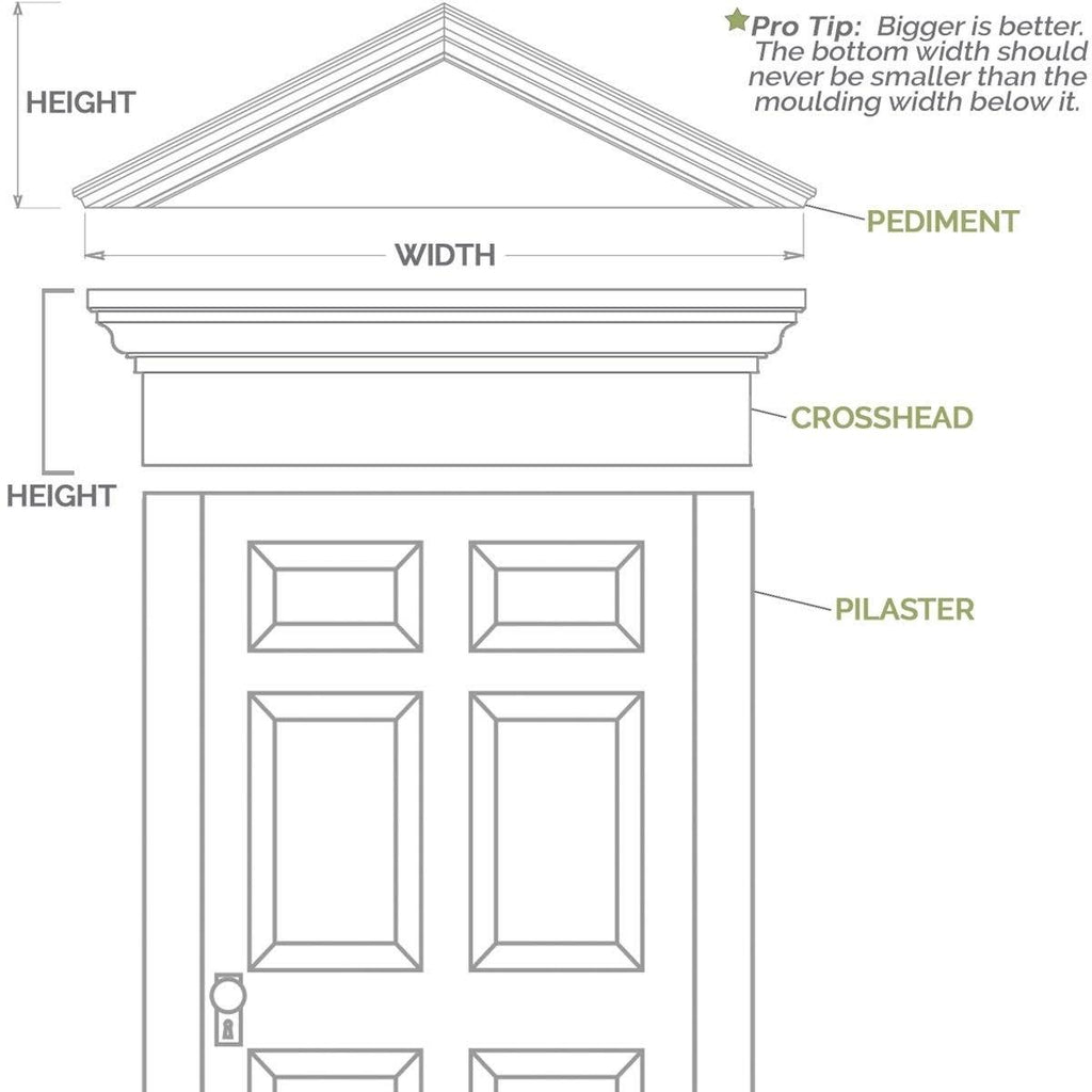 Two Equal Flat Panel PVC Pilaster with Capital and Base (Pair) O18762