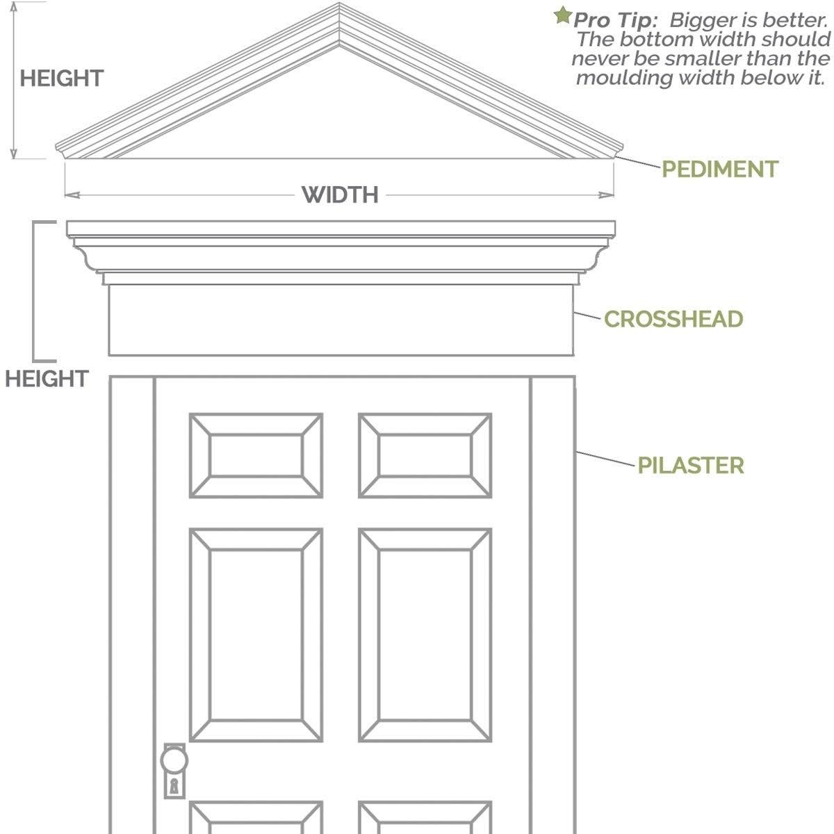 Two Equal Flat Panel PVC Pilaster with Capital and Base (Pair) O18762