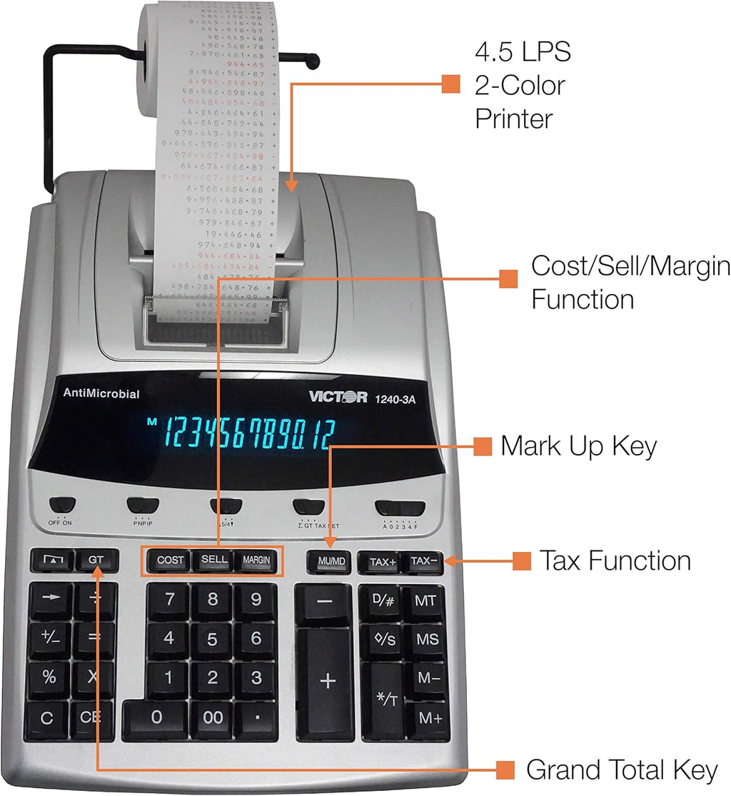12 Digit Heavy Duty Commercial Printing Calculator W529