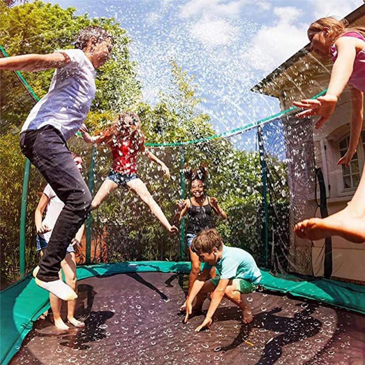 Trampoline Water Park Sprinkler Toys 39.4Ft P4672
