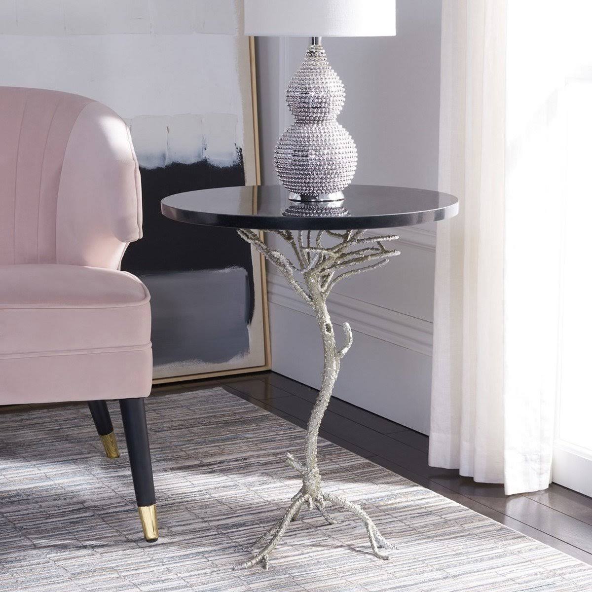 Silver / Black Accent Table X819