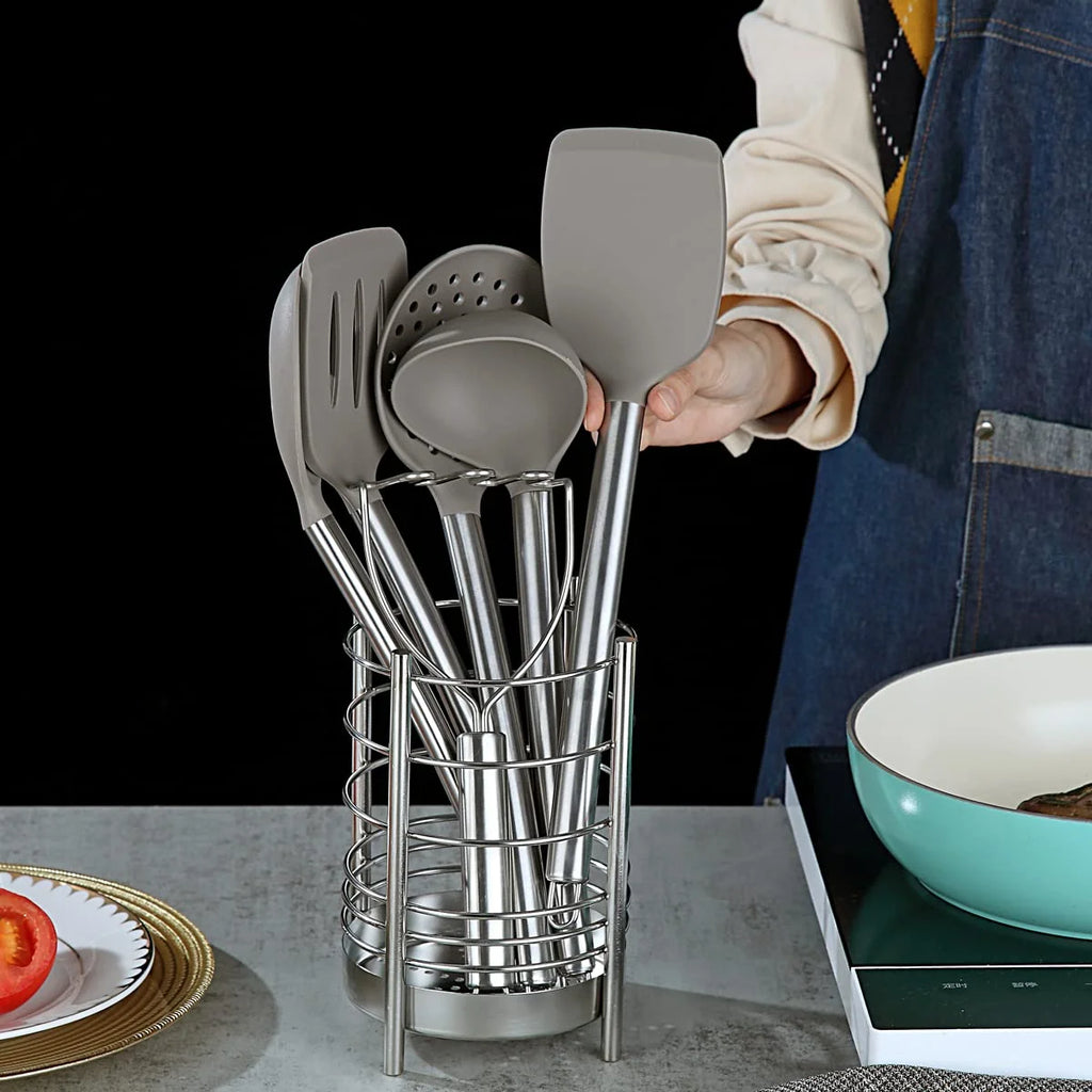 38 Pieces Silicone Kitchen Utensils Set With Stainless Steel Utensil Holder U281