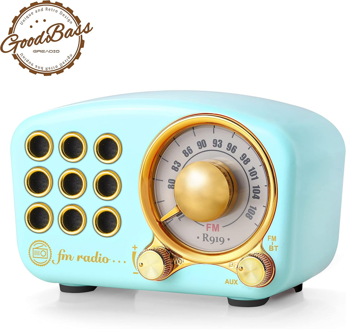 Retro Bluetooth Speaker with FM Radio Z973678