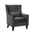 Gray Velvet Wide Armchair G950917
