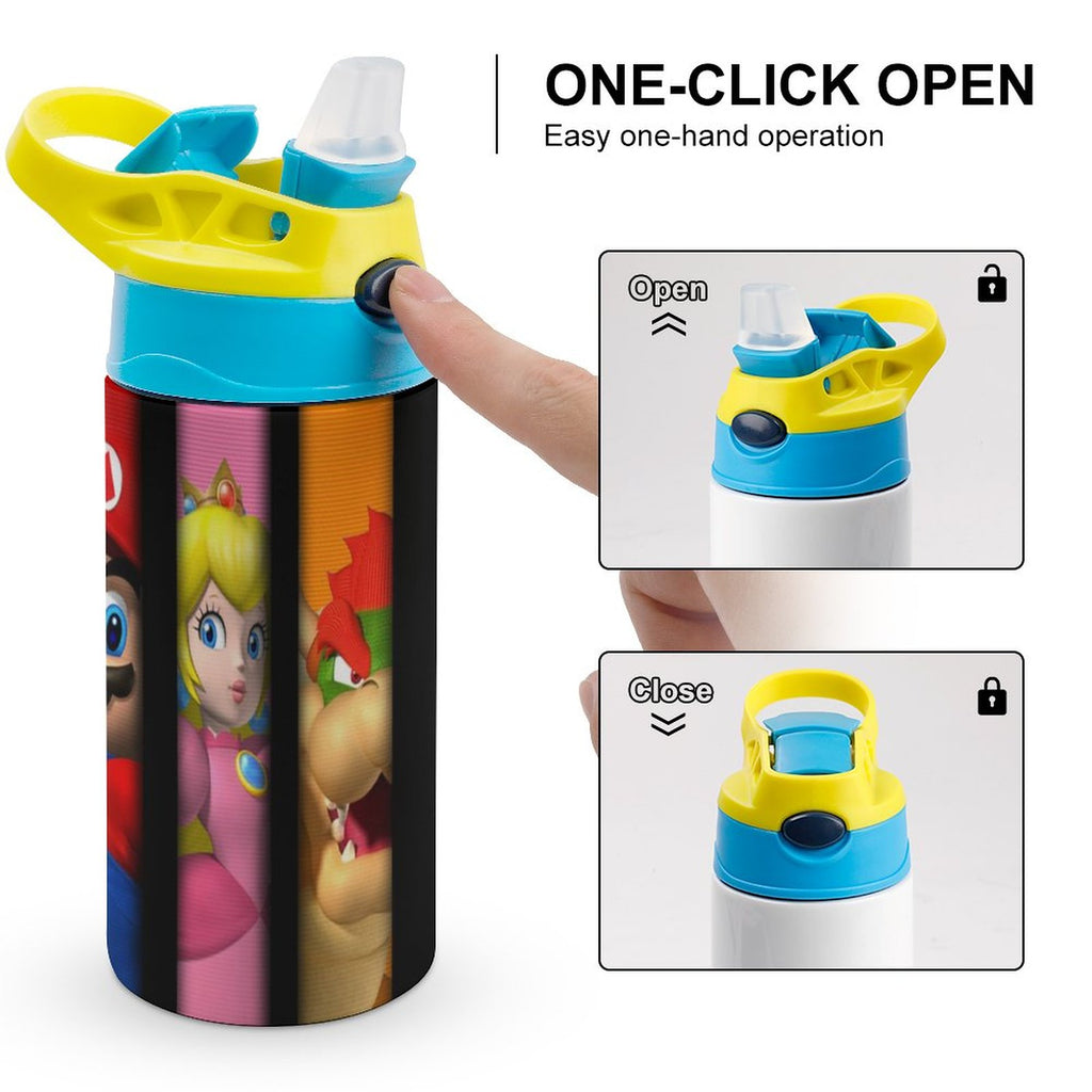 Insulated Stainless Steel Water Bottle With Straw Y374
