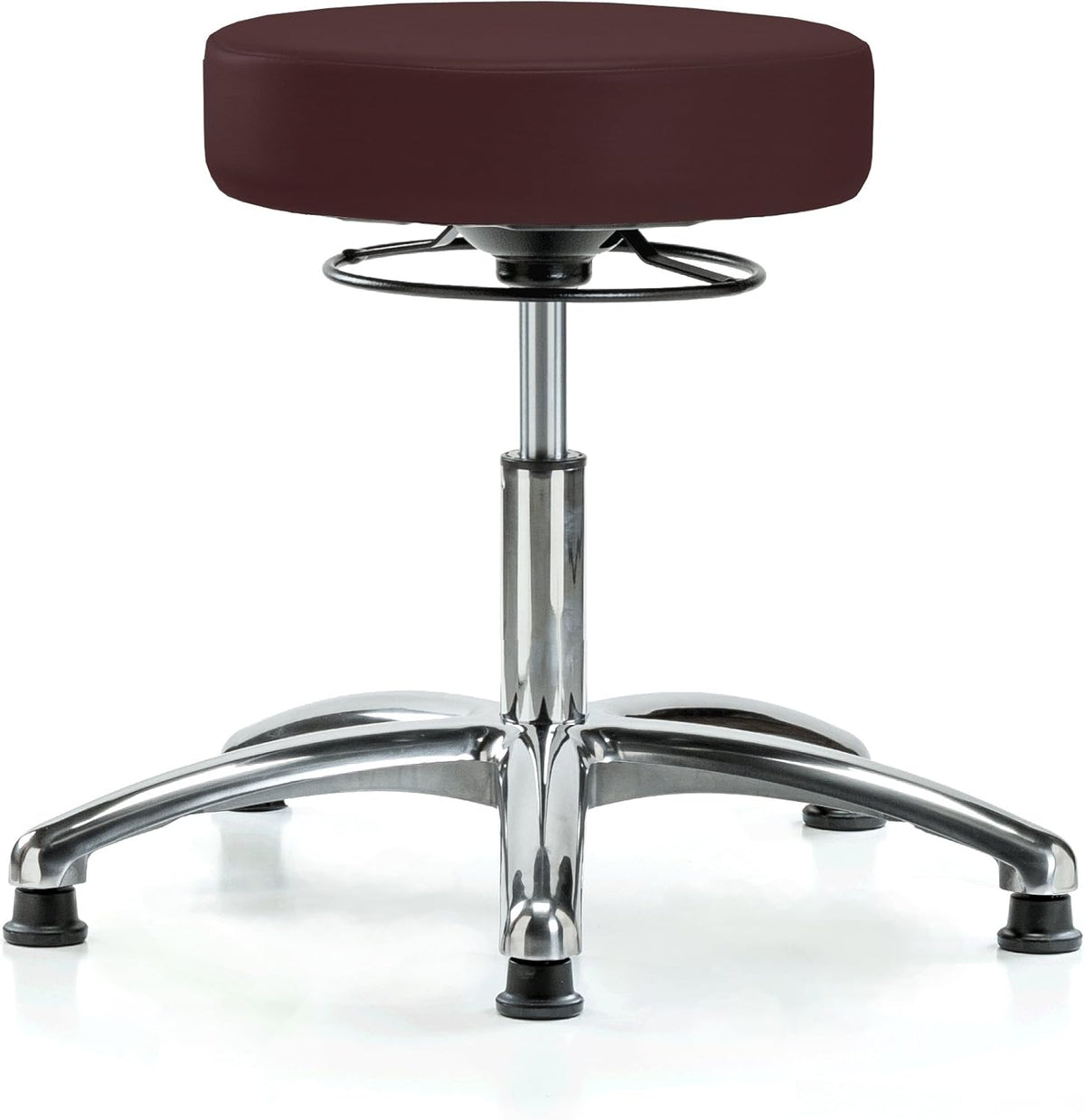 Black Fabric Adjustable Swivel Stool with Footring Q42766