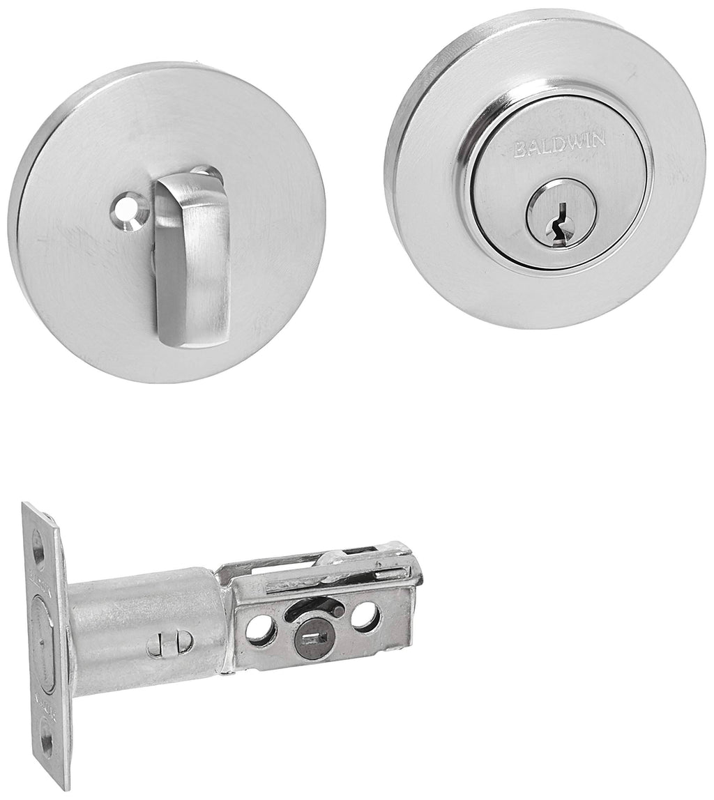 Satin Chrome Round Deadbolt Single Cylinder O40554