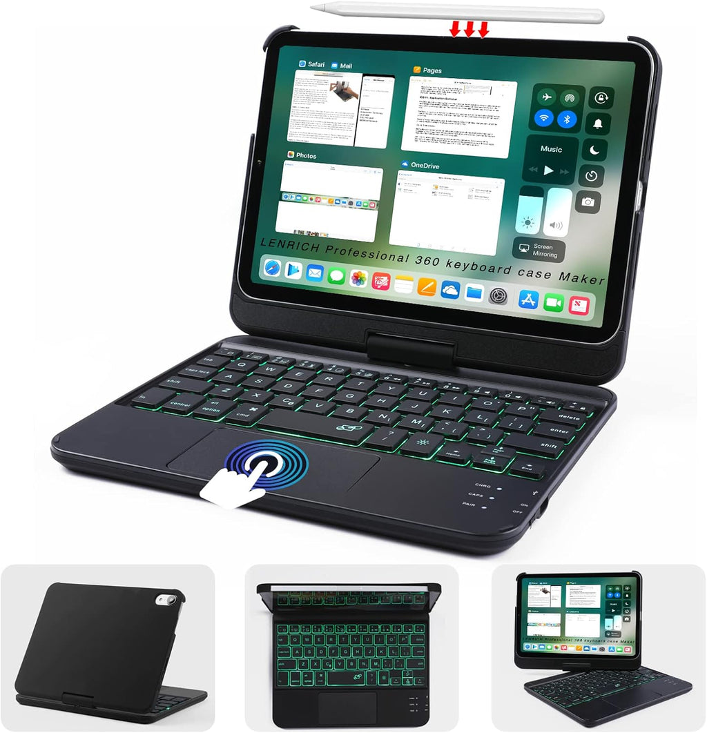 iPad Mini 6 8.3 inch Keyboard Case with Trackpad Backlit M6052