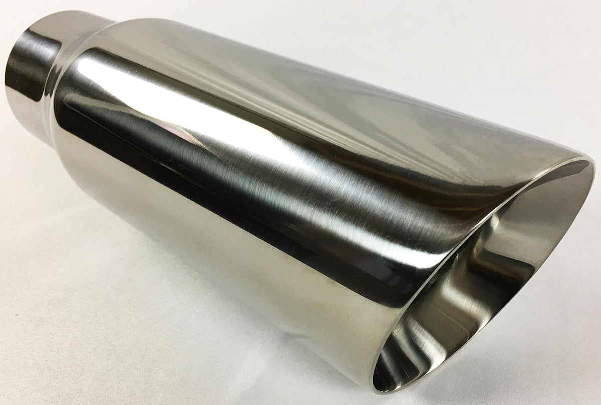 Polished Stainless Steel Double Wall Exhaust Tip Pack of 2 Y491430
