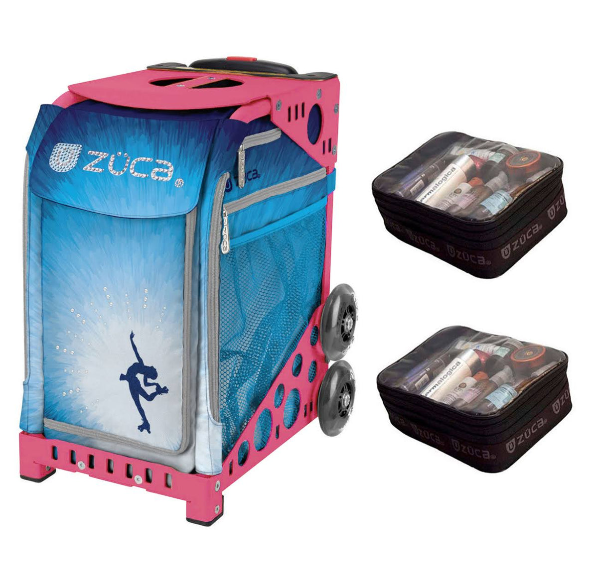 Pink Roller Sport Bag with 2 Small Utility Pouch J45273