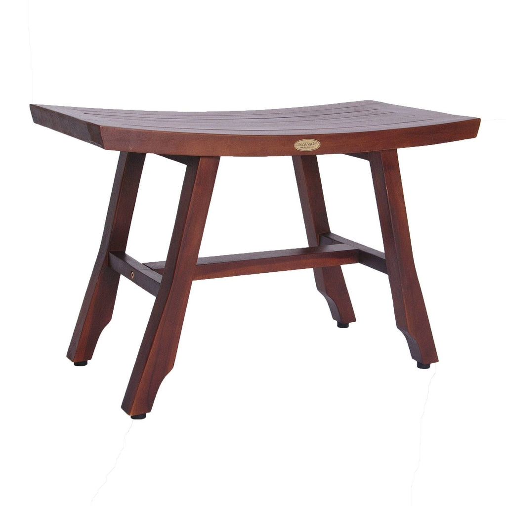 Solid Teak Bathroom Bench in Woodland Brown Finish Z7910