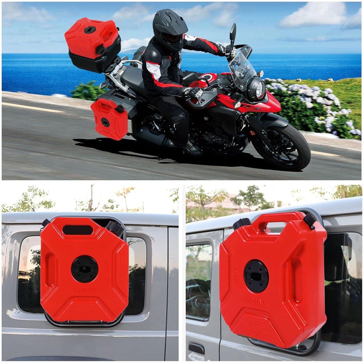 Red Poly Gas Can 5L Pack of 2 O477278