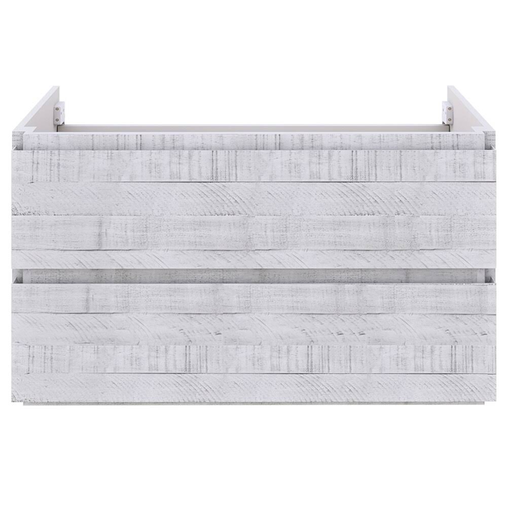 Rustic White Wall Hung Bathroom Cabinet E66049