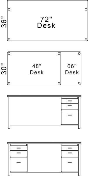 48 inch Teachers Desk M314