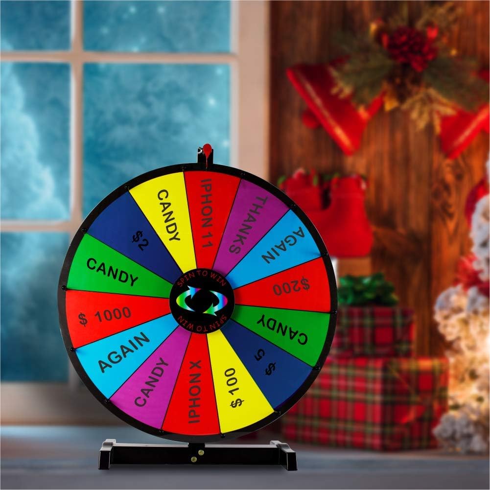 14 Slots Color Dry Erase Game Spinner Wheel Pack of 2 U368