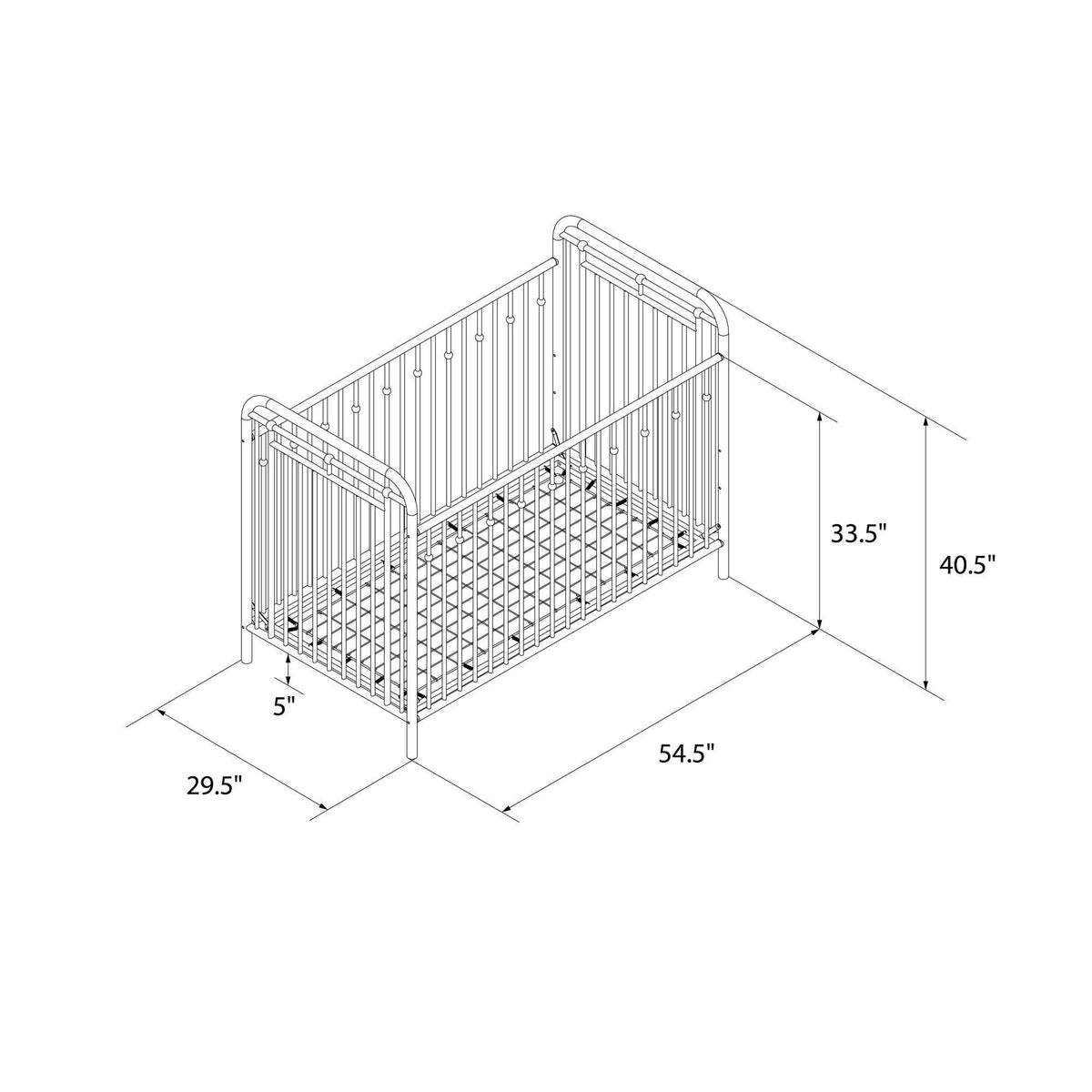 White Metal Crib R10284