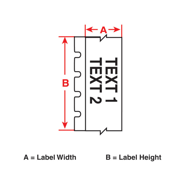 Black/Orange Vinyl Label Cartridge R621101